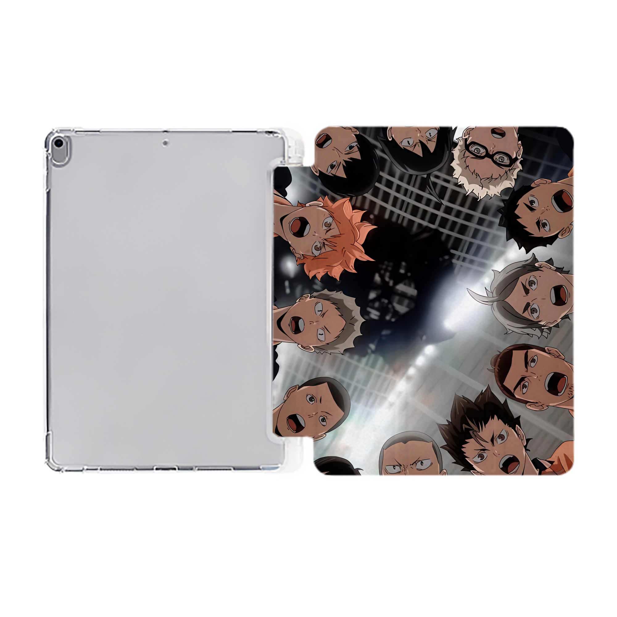 （画像用） ハイキュー!! Haikyu!! IPad ケース ペン収納付き 三つ折りスタンド PUレザー×シリコン 対応機種9.5/10.5/10.9インチ